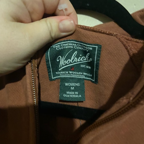WOOLRICH• womens new highland burnt orange quarter zip pullover size medium nwt - Picture 11 of 15